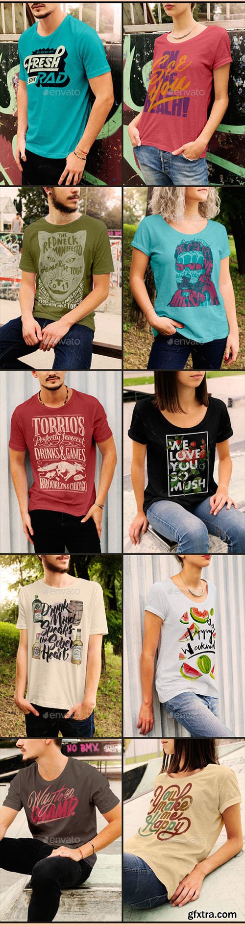 GraphicRiver: Urban T-Shirt Mockups 10940969