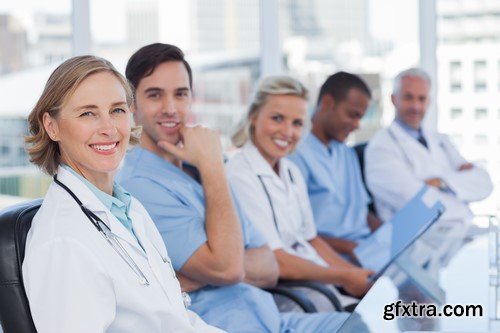 A group of health professionals in the hospital 10x JPEG