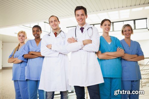 A group of health professionals in the hospital 10x JPEG