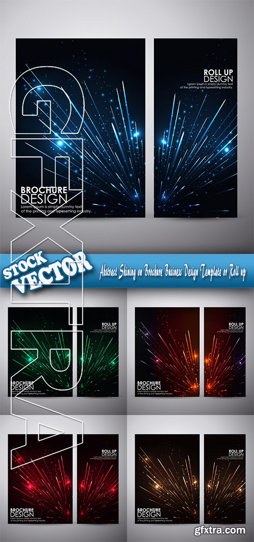 Stock Vector - Abstract Shining on Brochure Business Design Template or Roll up