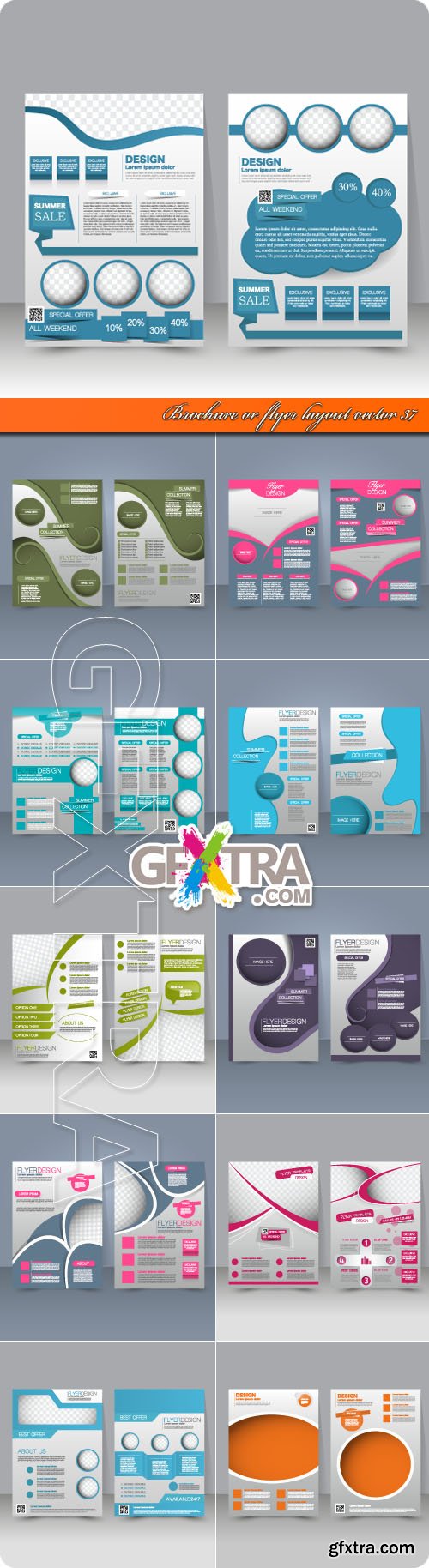 Brochure or flyer layout vector 37