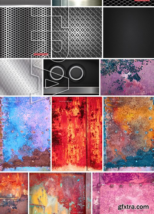 Stock Vectors - Metal background 8, 25xEPS