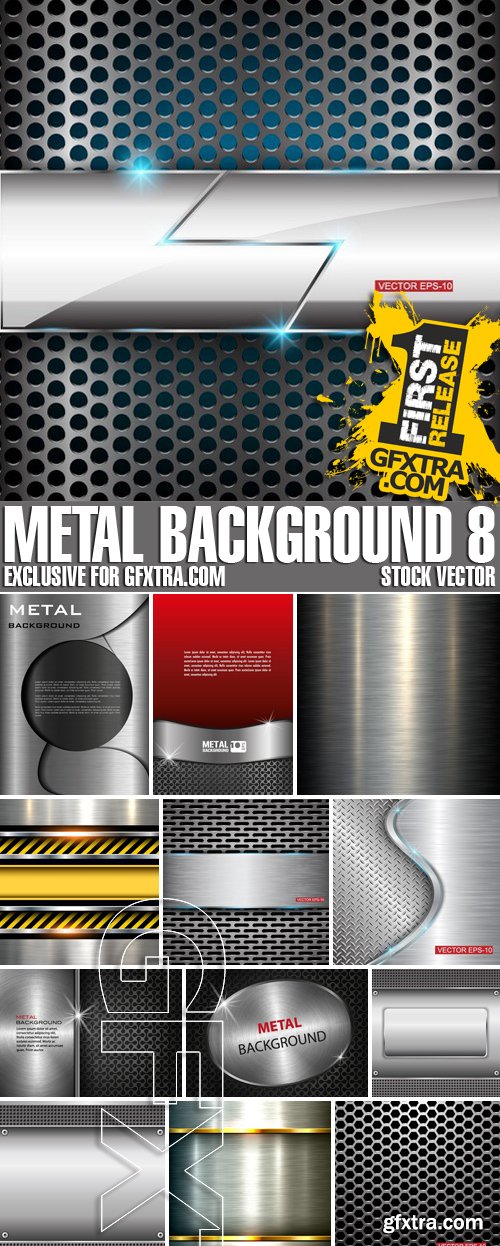 Stock Vectors - Metal background 8, 25xEPS