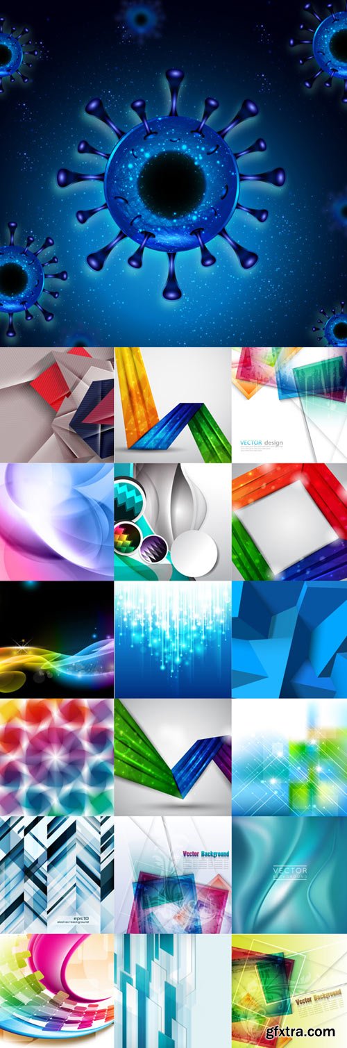 Stylish abstract vector backgrounds set 13