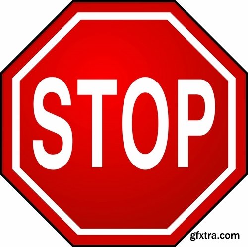 Collection of vector image sign stop sign prohibiting signs 25 Eps