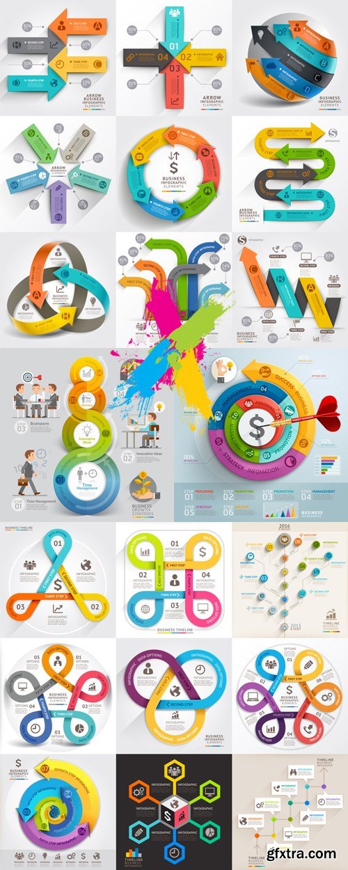 Infographic Templates & Design Elements Vector