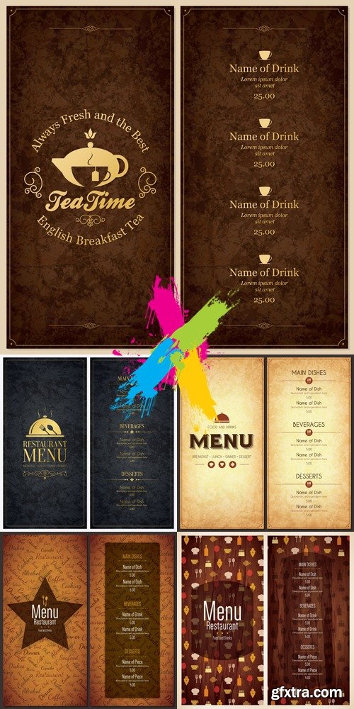 Restaurant Menu Banners Vector