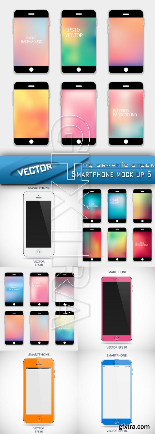 Stock Vector - Smartphone mock up 5