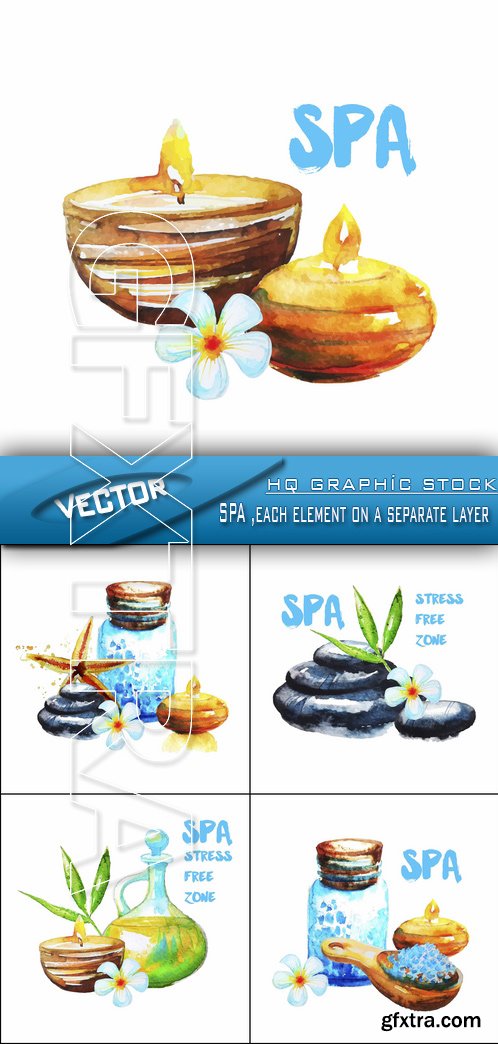 Stock Vector - SPA ,each element on a separate layer