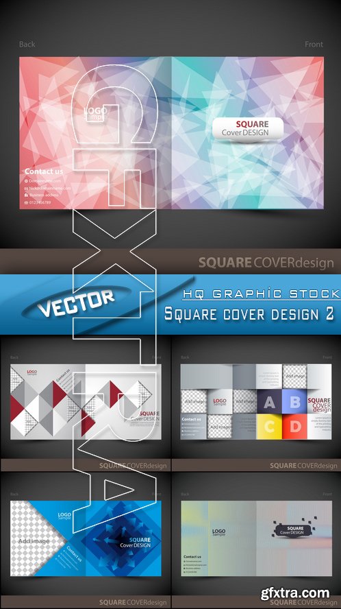 Stock Vector - Square cover design 2