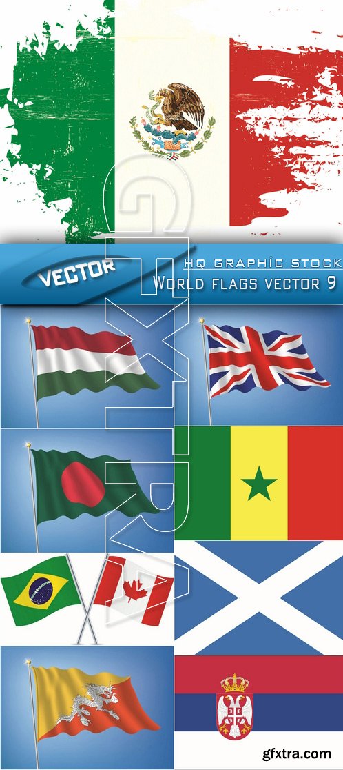 Stock Vector - World flags vector 9