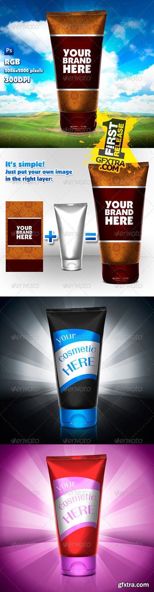 GraphicRiver - Cosmetic Bottle Mock-up 405666