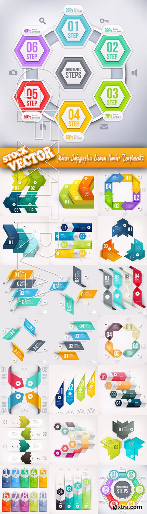 Stock Vector - Modern Infographics Element Number Templates#2