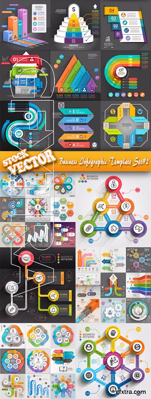 Stock Vector - Business Infographic Template Set#2