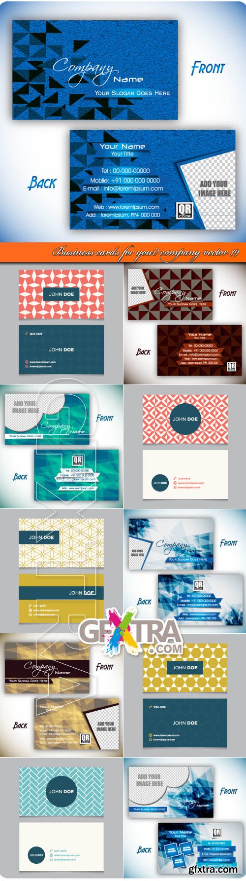 Business cards for your company vector 19