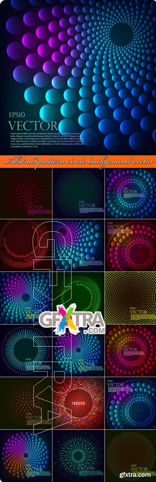 Abstract pattern circle background vector