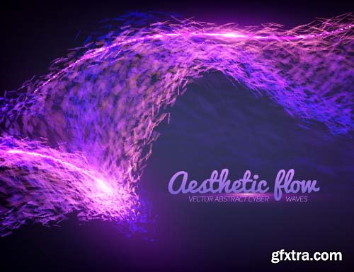 Abstract flame vector mesh background 7x EPS