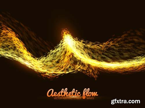 Abstract flame vector mesh background 7x EPS