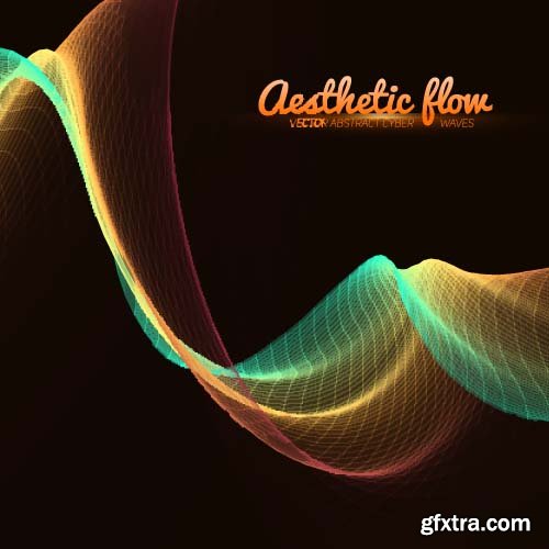 Abstract flame vector mesh background 7x EPS