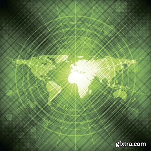 Background with world map vector illustration 10x EPS