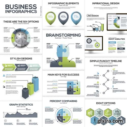 Infographics 6x EPS