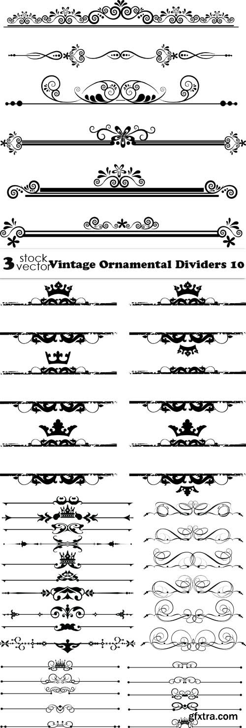 Vectors - Vintage Ornamental Dividers 10