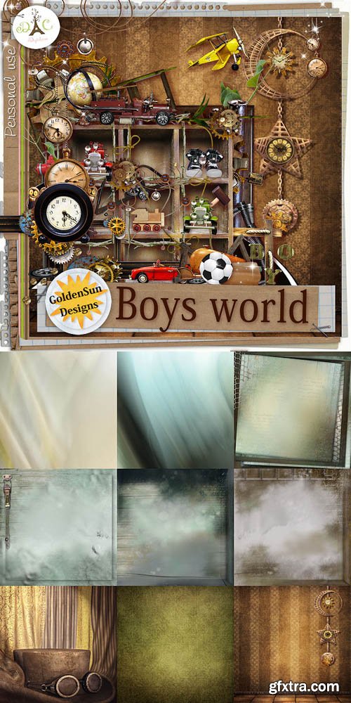 Scrap - Boys World JPG and PNG