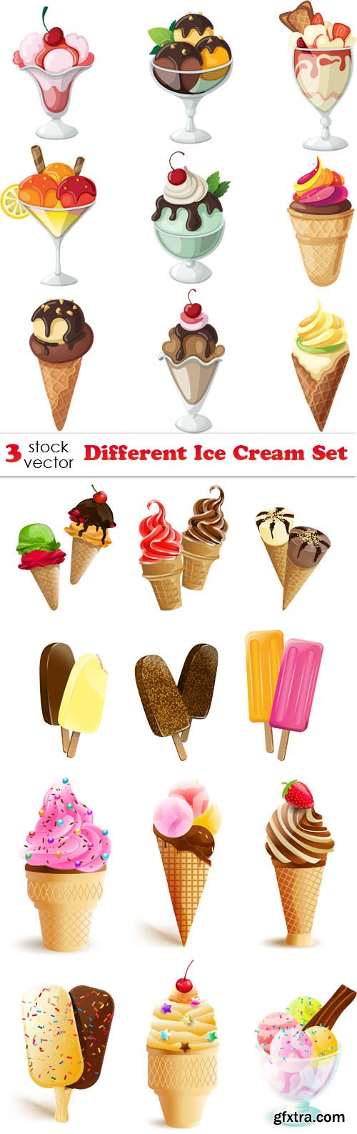 Vectors - Different Ice Cream Set