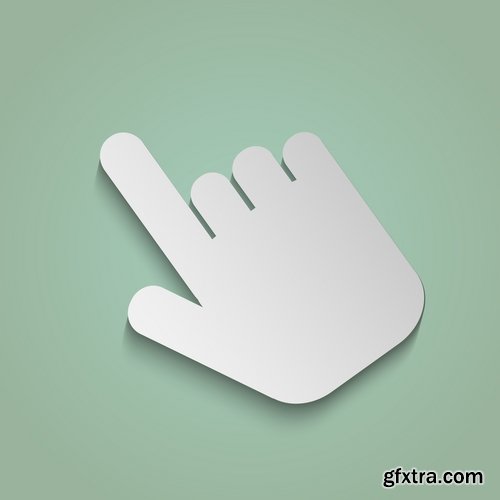 Collection of vector image of human hands various hand gestures 25 Eps