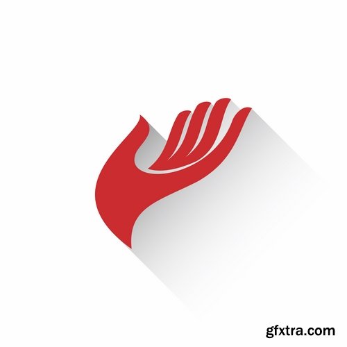 Collection of vector image of human hands various hand gestures 25 Eps