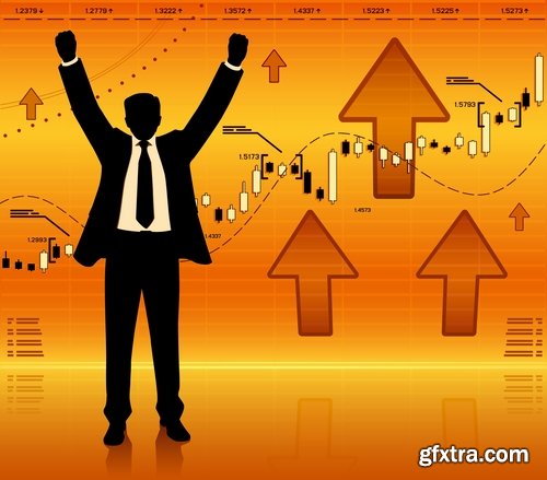 Collection of vector image of business success business idea 25 Eps