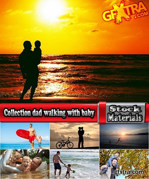 Collection dad walking with baby sunset beach bike trip 25 HQ Jpeg