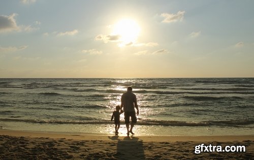 Collection dad walking with baby sunset beach bike trip 25 HQ Jpeg