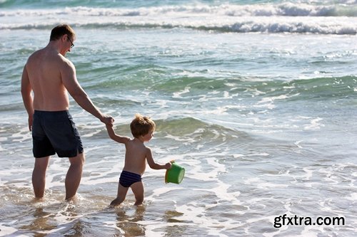 Collection dad walking with baby sunset beach bike trip 25 HQ Jpeg