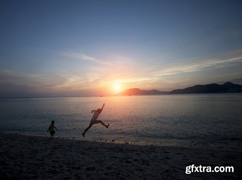 Collection dad walking with baby sunset beach bike trip 25 HQ Jpeg