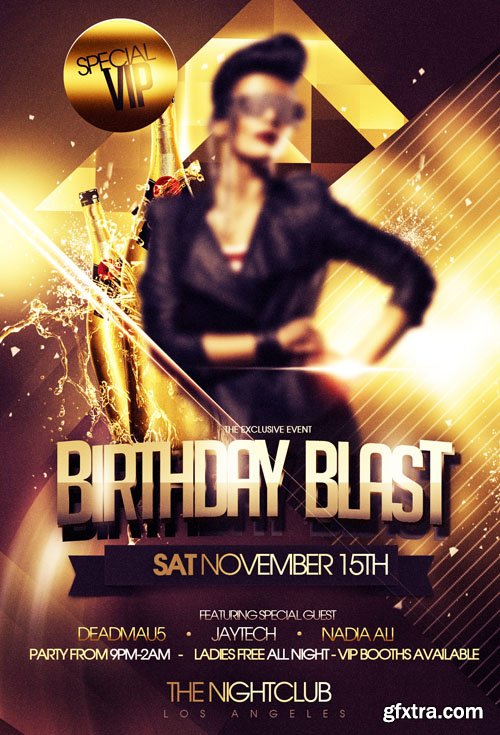 Birthday Blast PSD Flyer Template