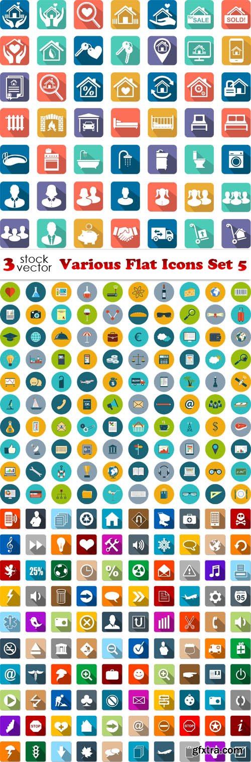 Vectors - Various Flat Icons Set 5