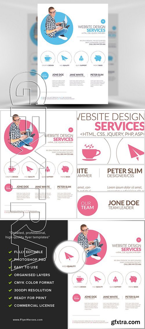 Minimal Web Design Flyer Template