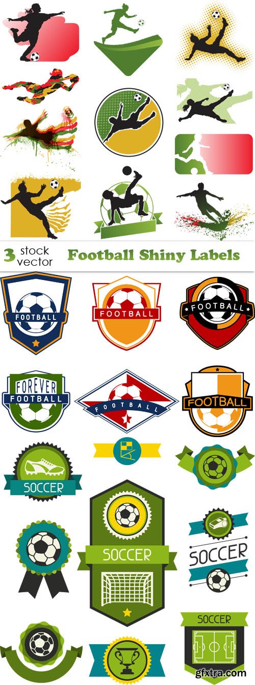 Vectors - Football Shiny Labels