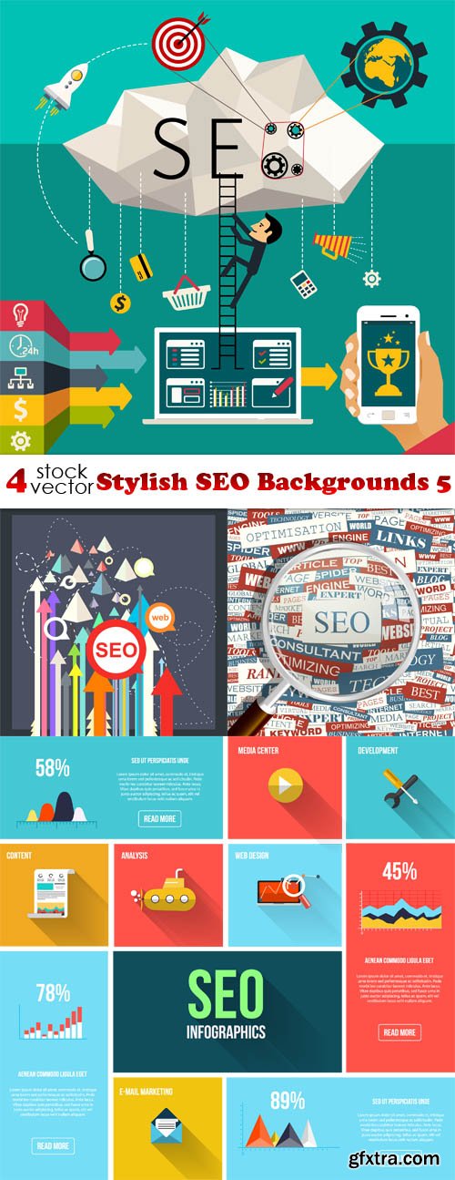 Vectors - Stylish SEO Backgrounds 5