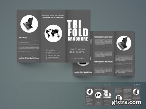 Collection of vector image brochure flyer banner 25 Eps