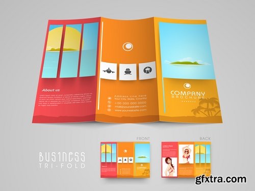 Collection of vector image brochure flyer banner 25 Eps