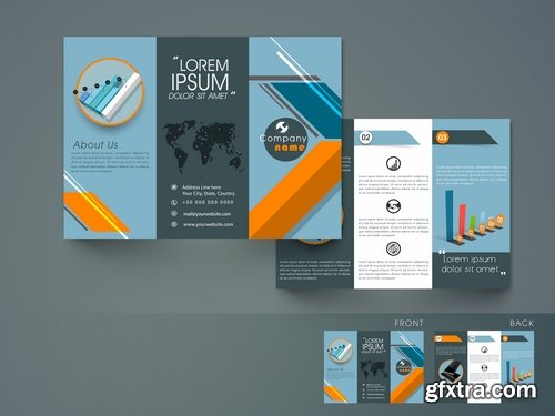 Collection of vector image brochure flyer banner 25 Eps