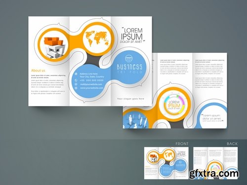 Collection of vector image brochure flyer banner 25 Eps