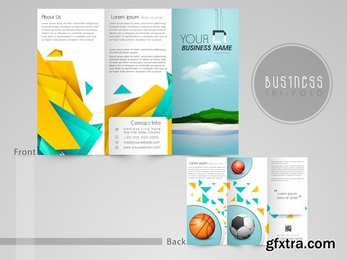 Collection of vector image brochure flyer banner 25 Eps