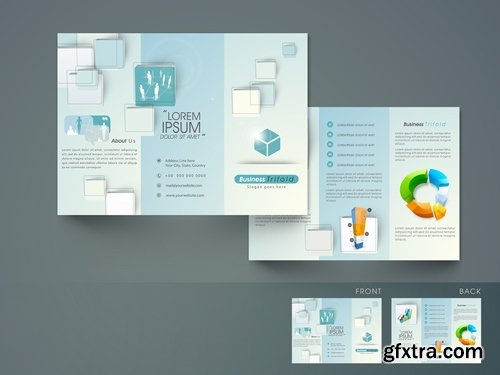 Collection of vector image brochure flyer banner 25 Eps