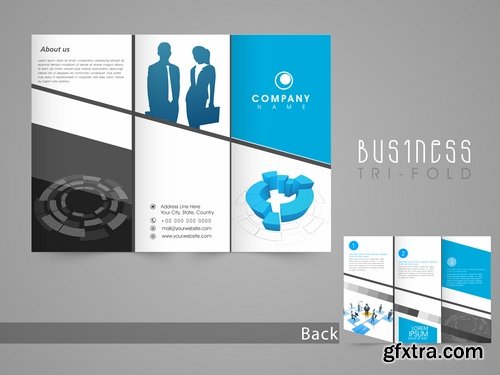 Collection of vector image brochure flyer banner 25 Eps