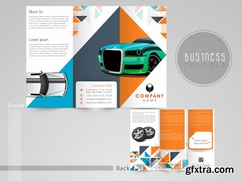 Collection of vector image brochure flyer banner 25 Eps