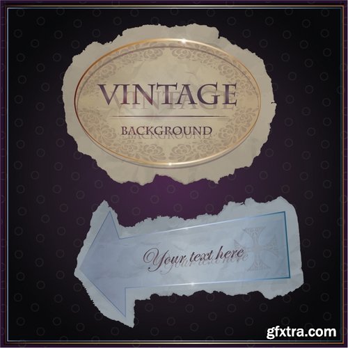 Collection of vector vintage background is a picture calligraphy 25 Eps