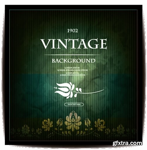Collection of vector vintage background is a picture calligraphy 25 Eps